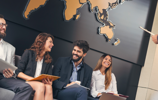 forza lavoro di un'azienda di successo premia con benefit digitali