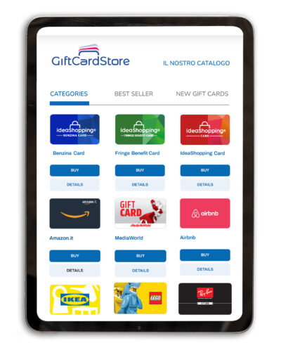 catalogo-come-funziona-giftcardstore Premia con le gift card digitali: pratiche, immediate e sempre gradite. Dal benessere allo shopping, dal tempo libero ai viaggi, il nostro catalogo offre un'ampia selezione di brand per incentivare il tuo team, anche all'estero.